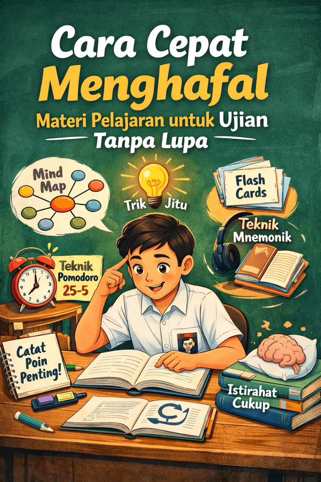 Cara Cepat Menghafal Materi Pelajaran untuk Ujian Tanpa Lupa