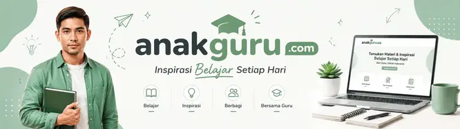 Banner utama platform edukasi anak guru materi pelajaran terlengkap