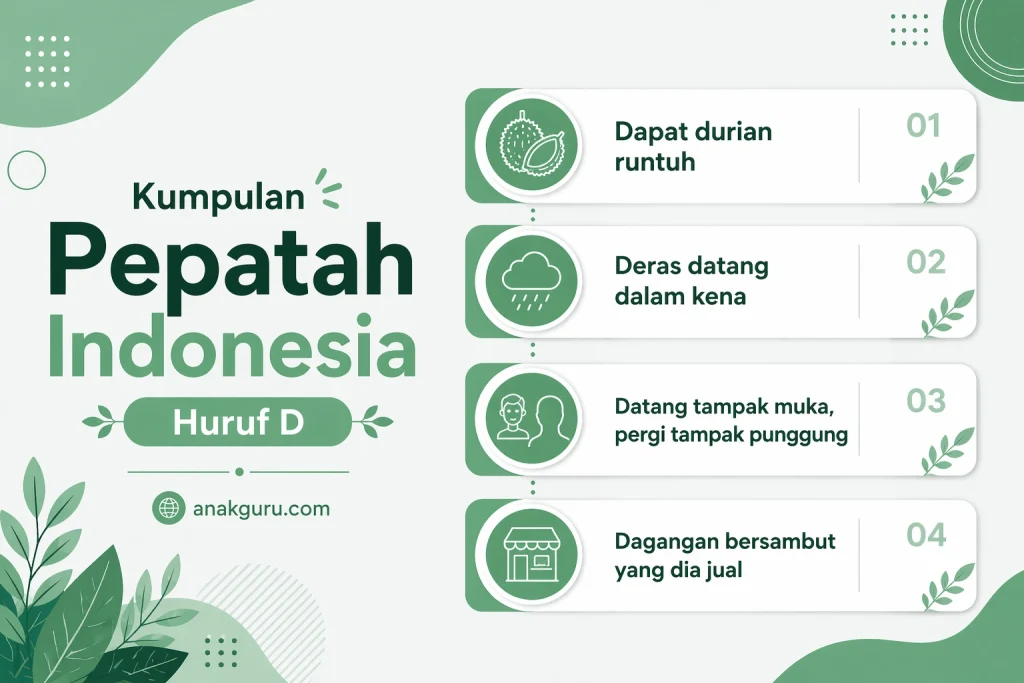 Pepatah Indonesia Huruf D