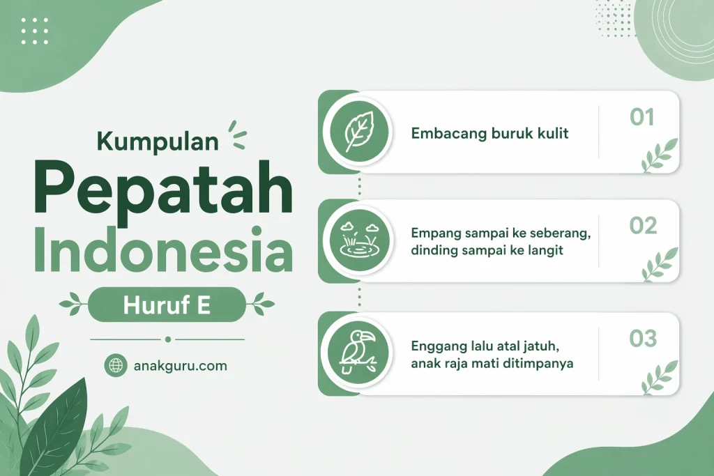Pepatah Indonesia Huruf E