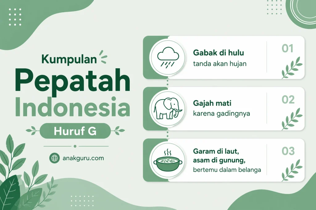 Pepatah Indonesia Huruf G
